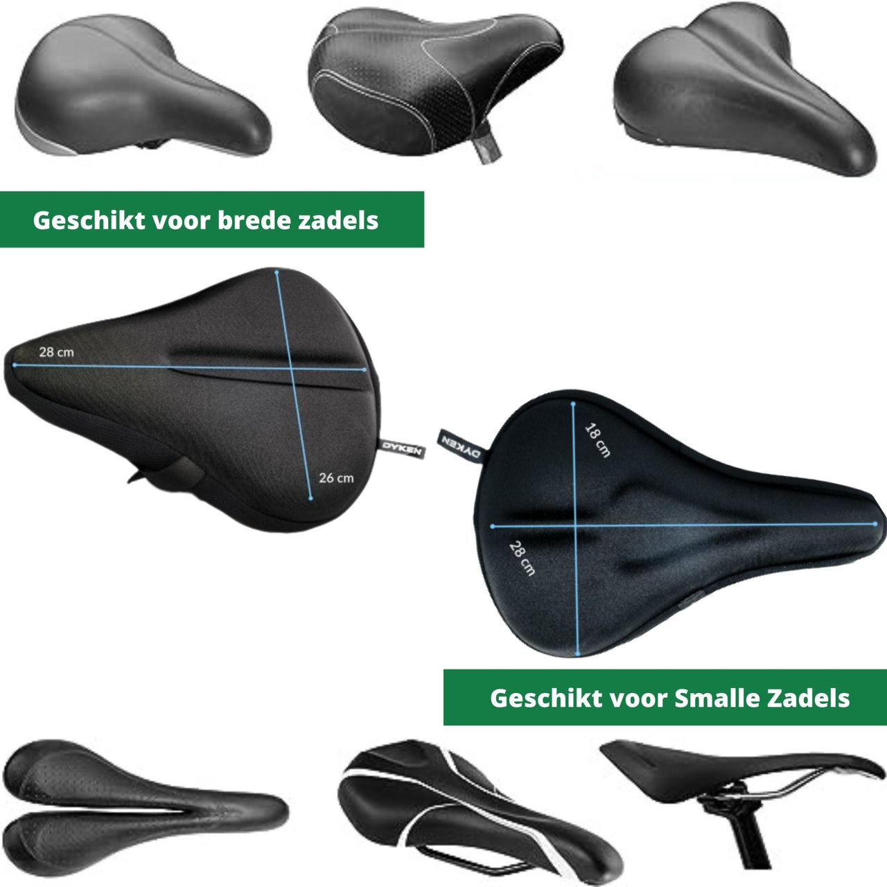 Dyken Zadelhoes - Universele Gel Zadeldek